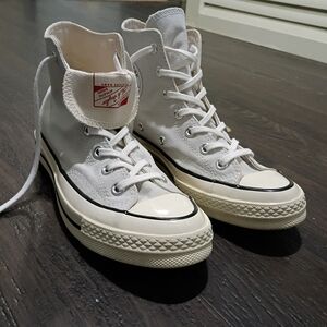 Converse Gray and Cream High-Tops